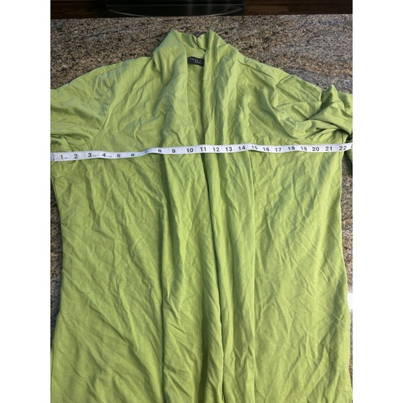 (2 Bundle) Susan Graver Knit Cardigan Jacket 1X Green Open Front Casual Tank Top - Picture 3 of 12